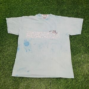 Vintage 90s Waikiki Hibiscus Shark Shirt Womens XL 23x28 Faded